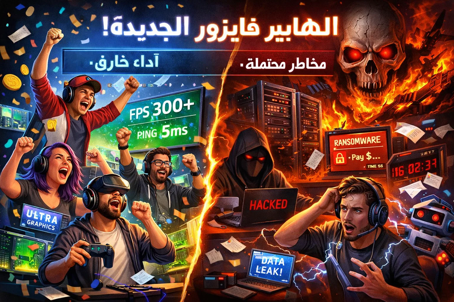 صورة توضح منمميزات ومخاطر كراك الهايبرفايزر